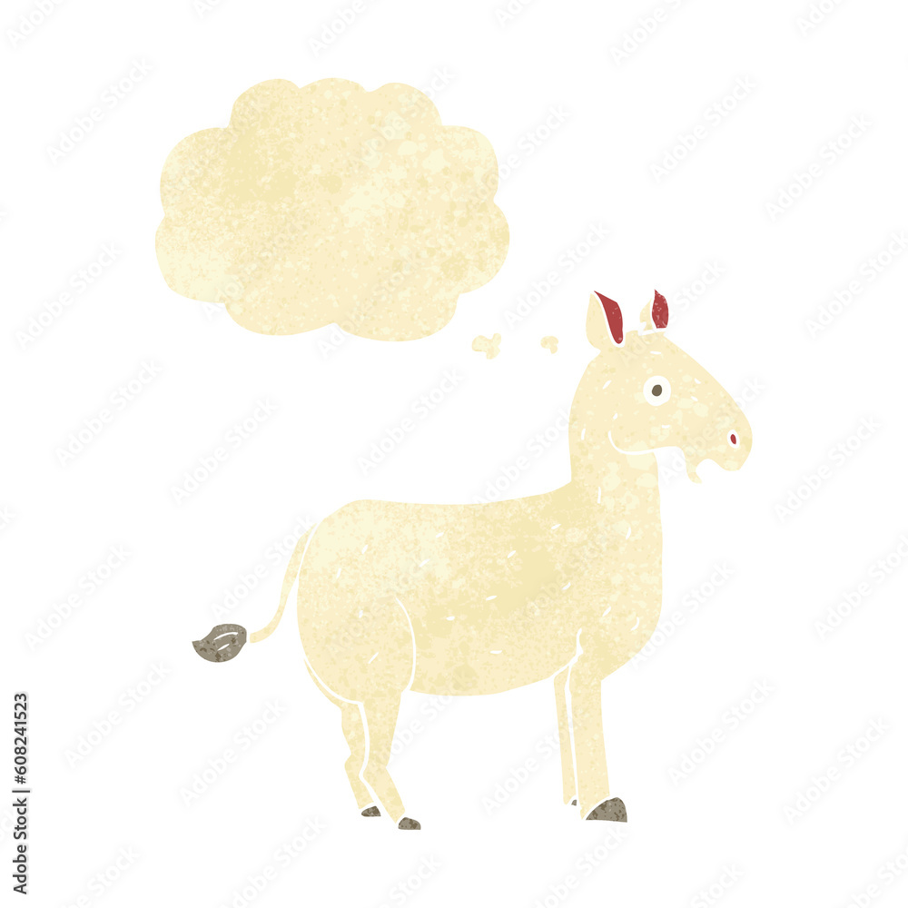 Fototapeta premium cartoon mule with thought bubble