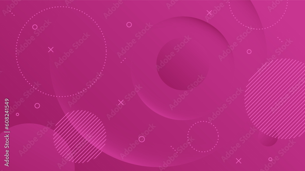 Modern Abstract Background with Motion Round Circle Wave Retro Memphis and Purple Gradient Color