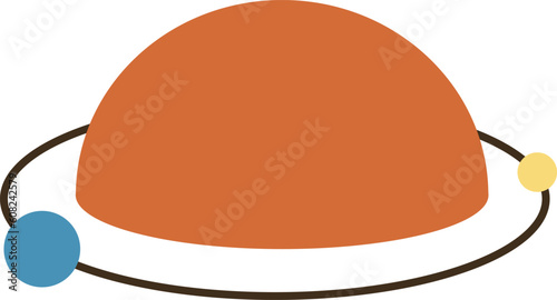 logo for planetarium, planet and solar system, astronomy