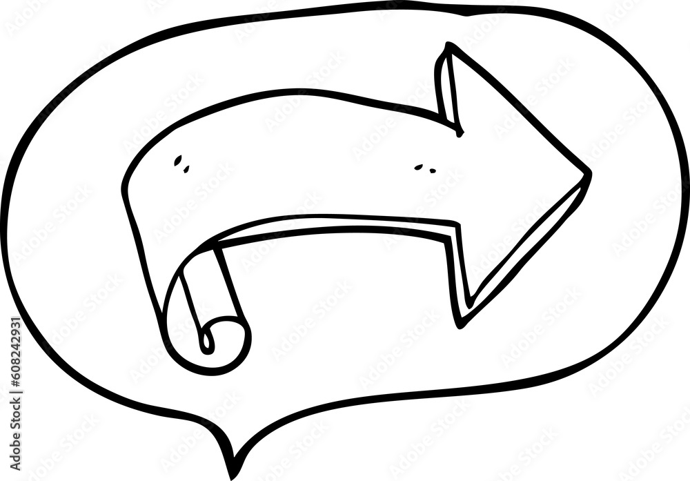 freehand drawn speech bubble cartoon arrow freehand drawn speech bubble cartoon arrow