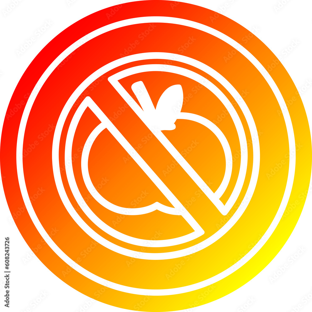 no healthy food circular icon with warm gradient finish no healthy food circular icon with warm gradient finish