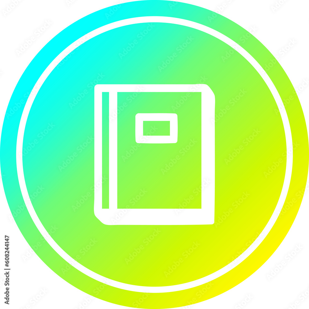 educational book circular icon with cool gradient finish educational book circular icon with cool gradient finish