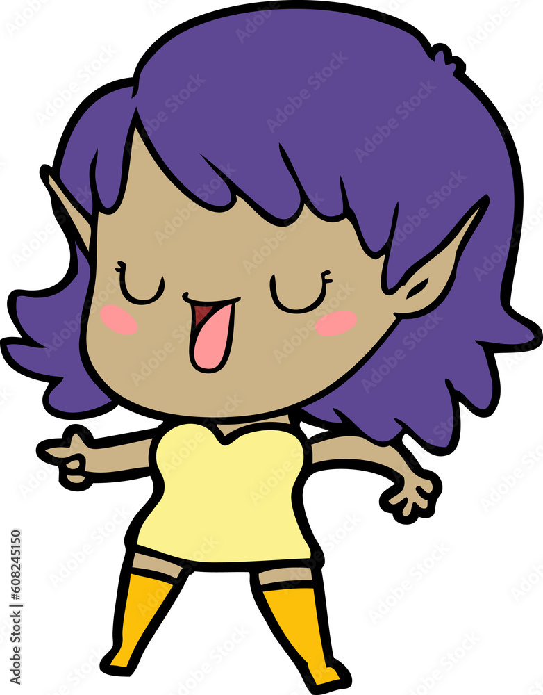 cartoon elf girl cartoon elf girl