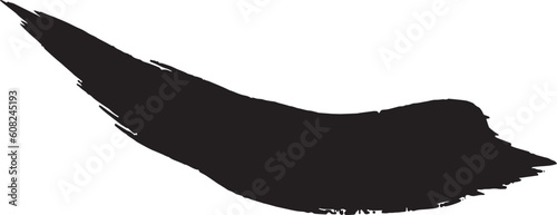 筆で描いたような流れる墨汁のイメージ　和を演出する滑らかな曲線バナー背景