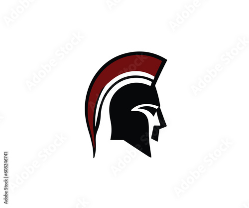  Spartan helmet head logo design