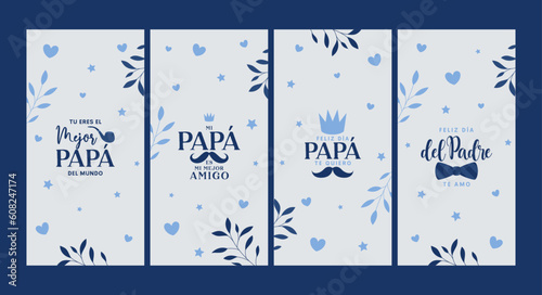 Feliz día del padre. Set de stories.