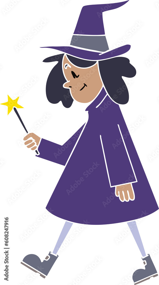 hand drawn quirky cartoon witch hand drawn quirky cartoon witch