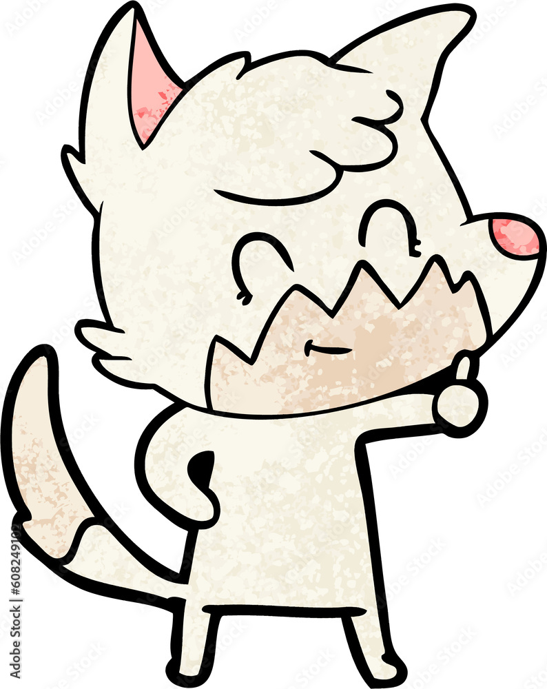cartoon friendly fox