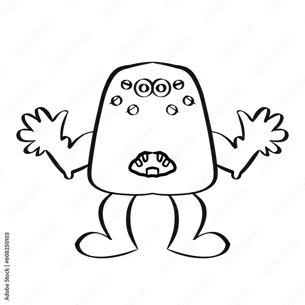 Monster clipart, illustration, alien, funny Monster clipart, illustration, alien, funny