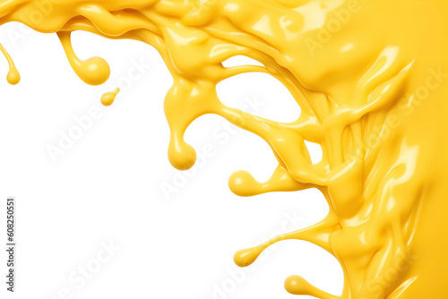 Melted cheese border . Ai. Cutout on transparent photo