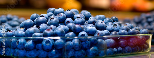 blueberries many berries background. Generative Ai,