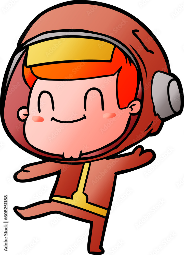 happy cartoon astronaut man happy cartoon astronaut man