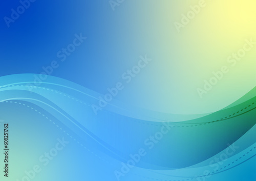 Blue gradient dynamic graphic soft line wave pattern background