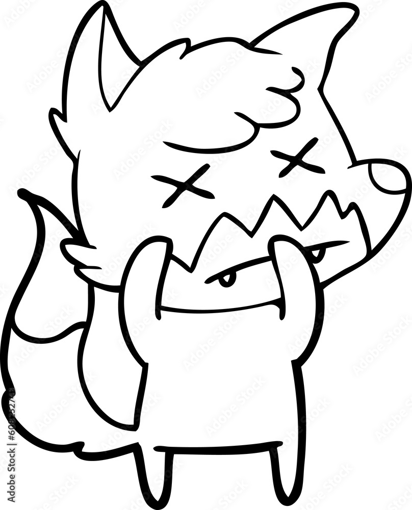 cartoon dead fox cartoon dead fox