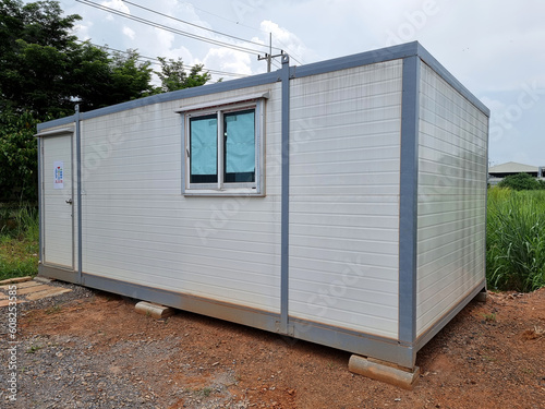 Mobile office buildings or container site office for construction site.