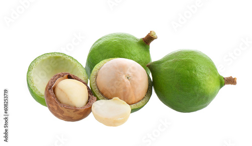 fresh macadamia nuts on transparent png