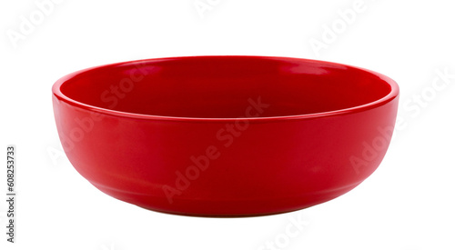 red ceramic bowl isolated on transparent png