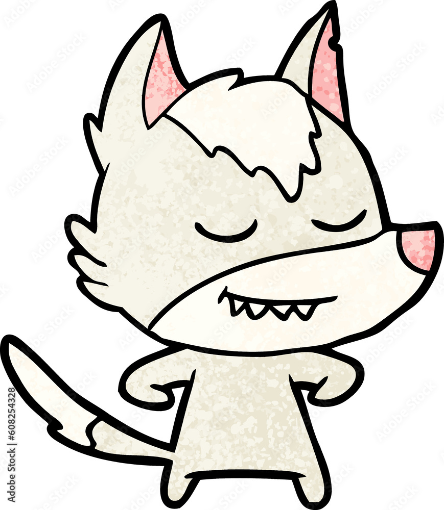 friendly cartoon wolf friendly cartoon wolf