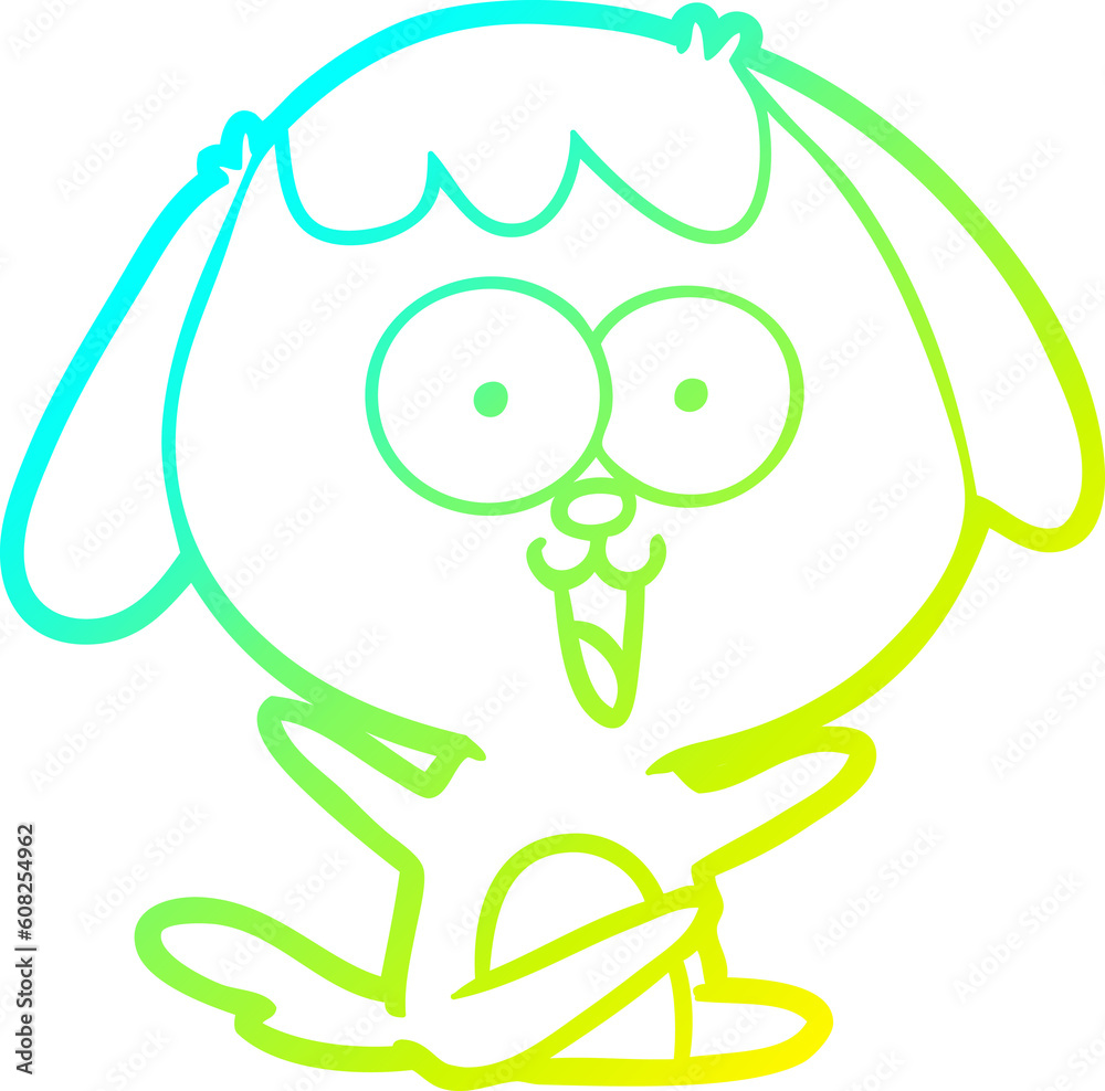 cold gradient line drawing of a cute cartoon dog cold gradient line drawing of a cute cartoon dog