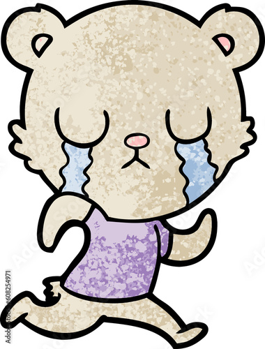 crying bear cartoon chraracter