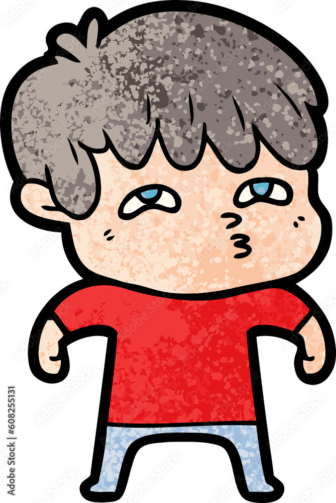 cartoon curious man cartoon curious man