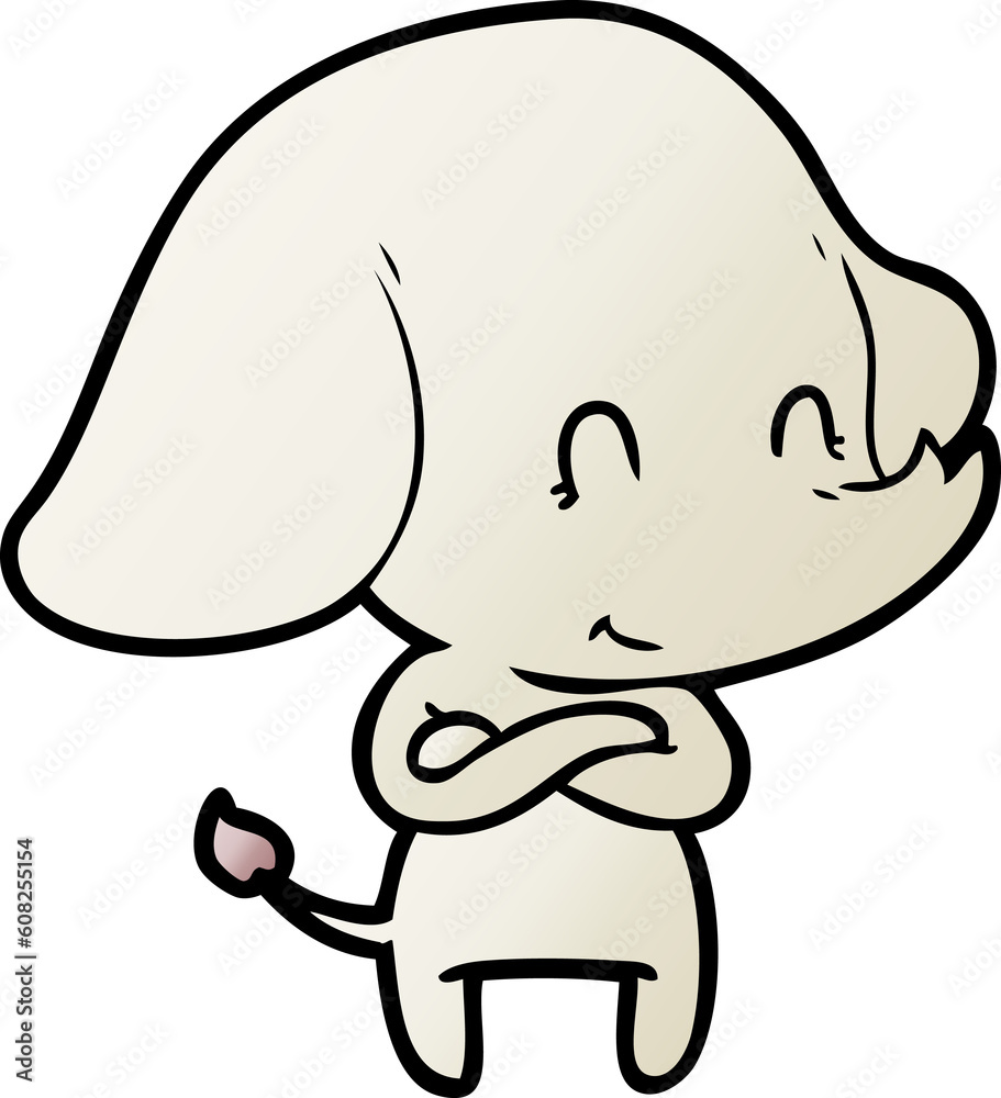 Obraz premium cute cartoon elephant