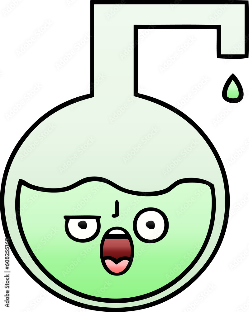 gradient shaded cartoon of a science experiment