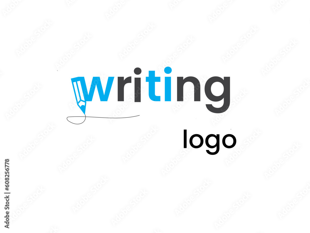 Fototapeta premium unique letter Writing typography icon vector sign and symbol isolated on white background, Writing logo concept