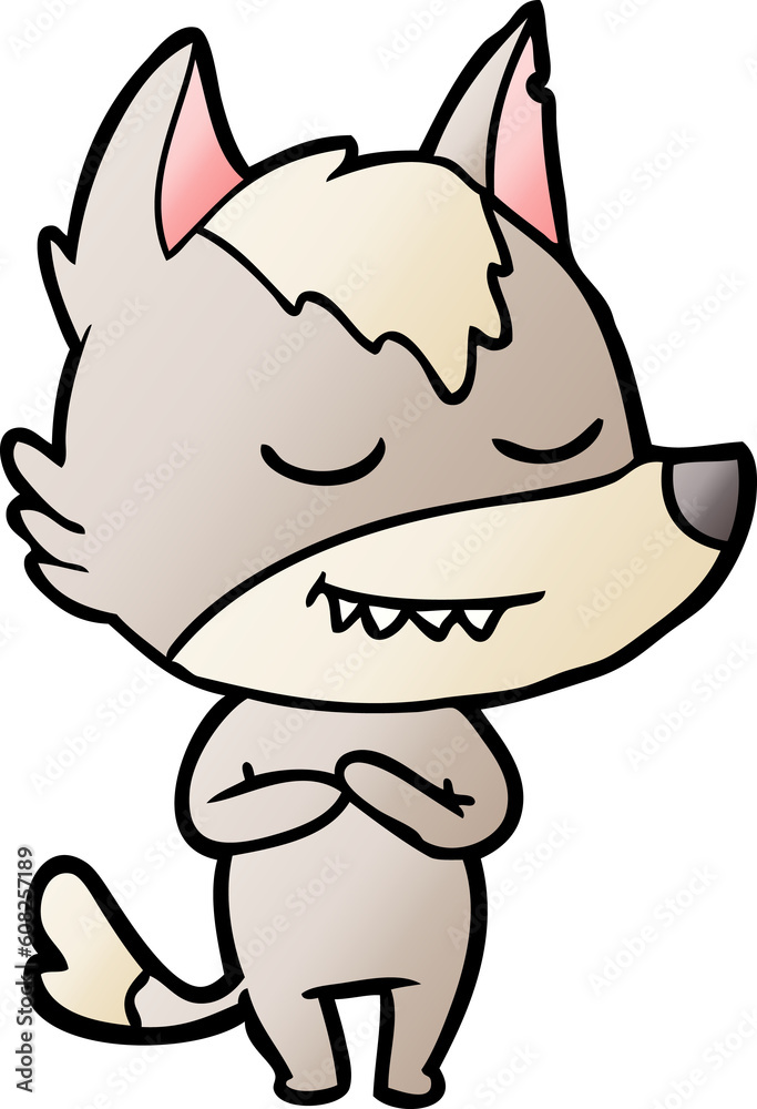 friendly cartoon wolf friendly cartoon wolf