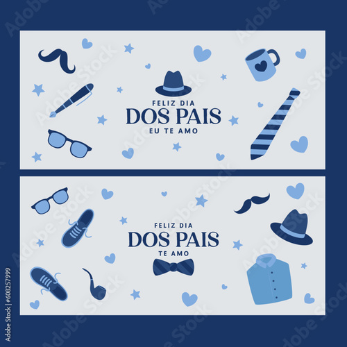 Feliz Dia dos Pais. Set de banners