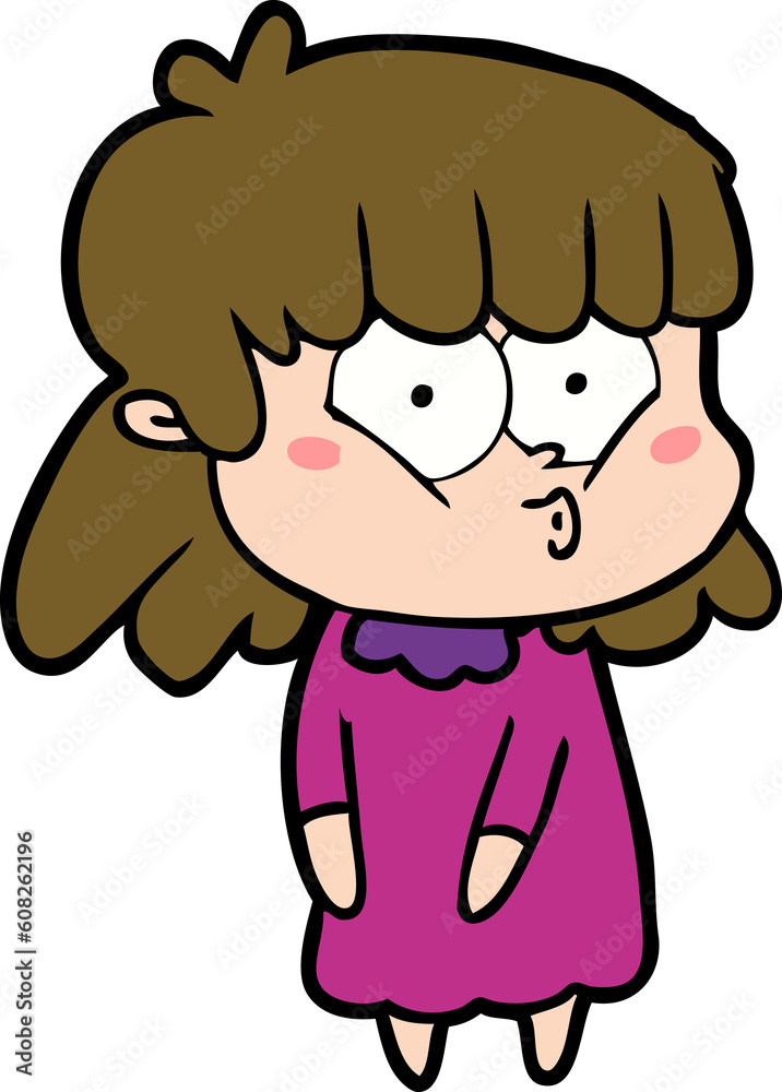 cartoon whistling girl cartoon whistling girl