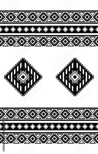Carpet pattern Persian. Geometric ethnic oriental seamless pattern traditional Design for background. african pattern. rug , tile , wallpaper , Vector illustration. American