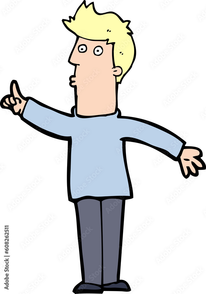 cartoon man advising caution cartoon man advising caution