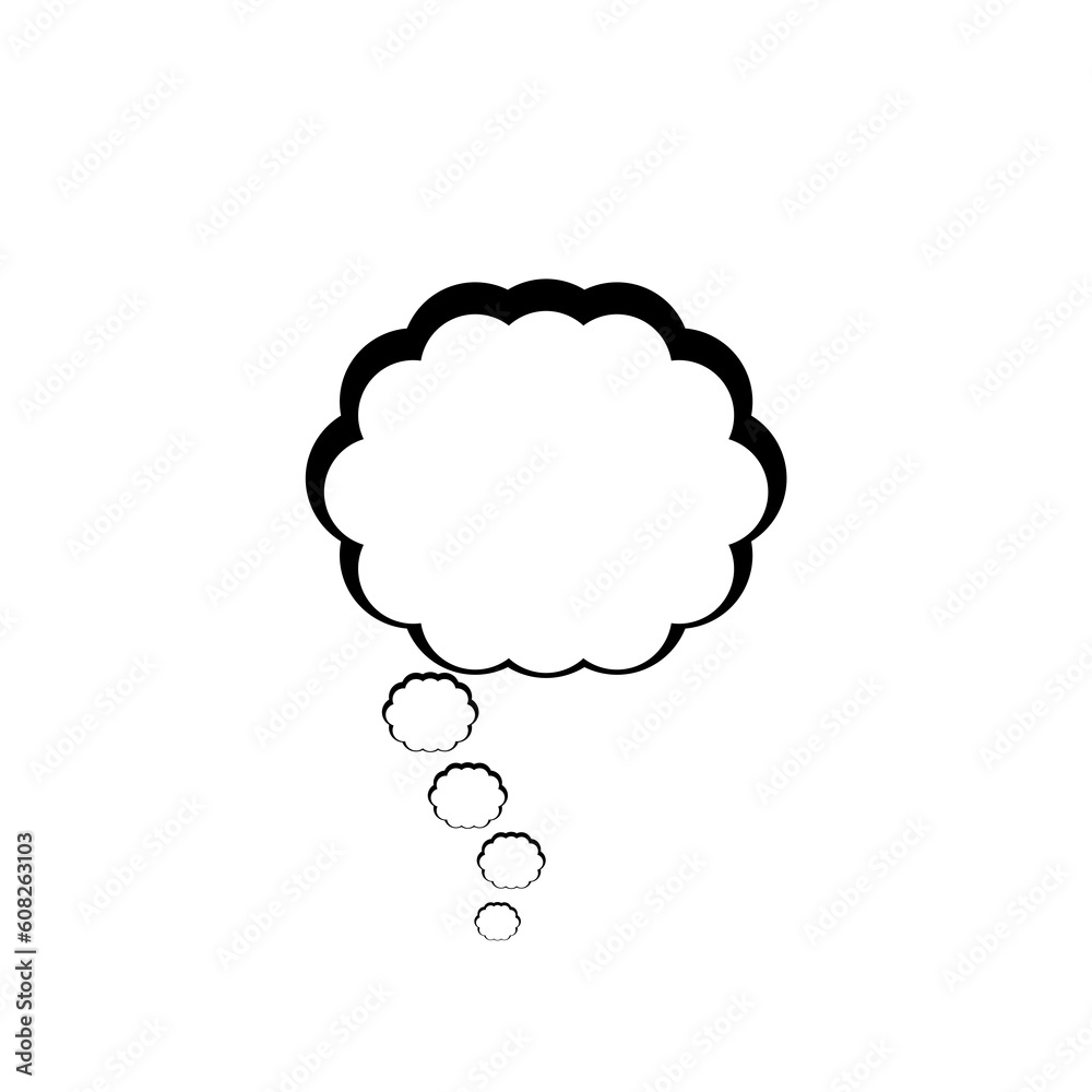 Thought bubble icon isolated on white background Thought bubble icon isolated on white background
