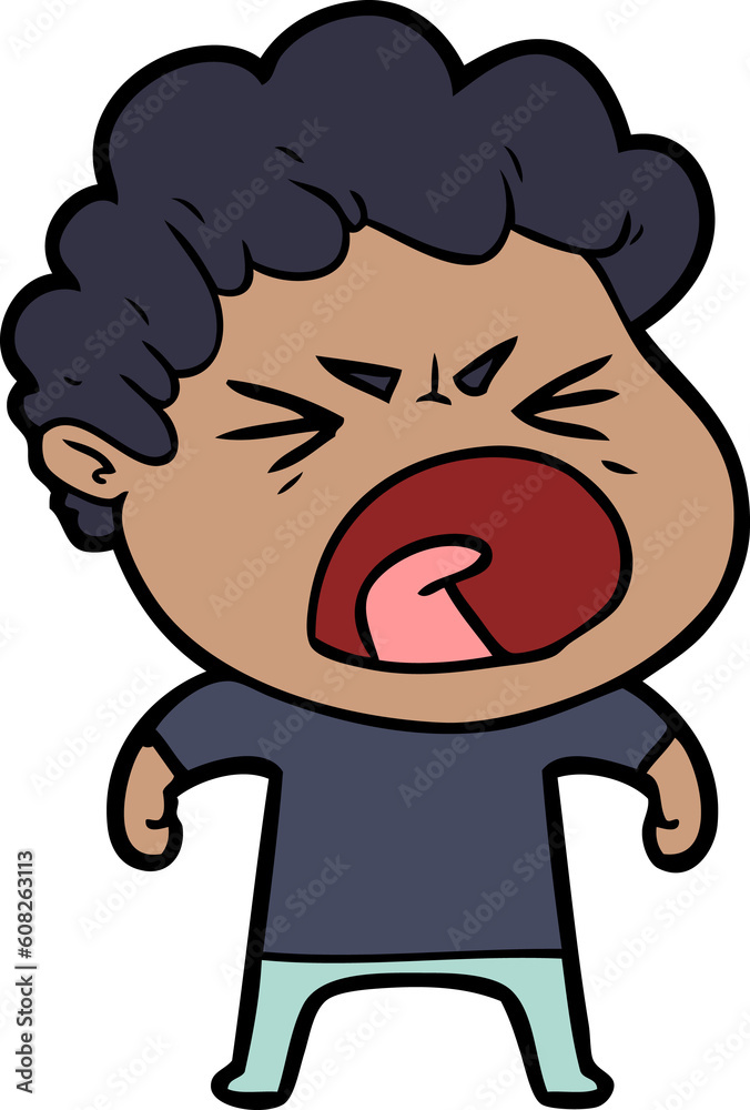 cartoon furious man cartoon furious man