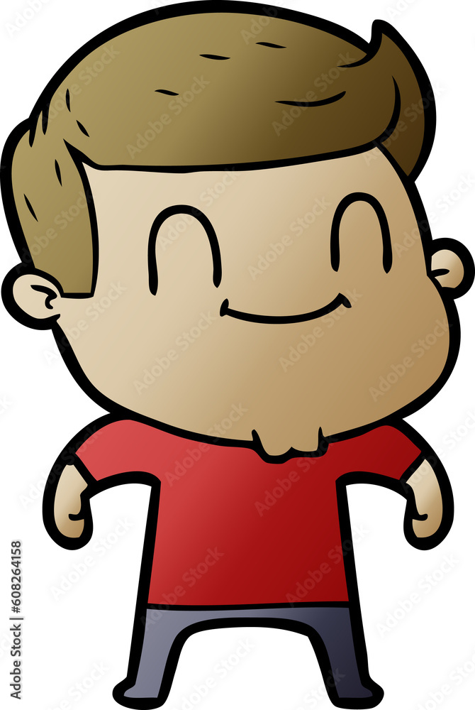 cartoon friendly man