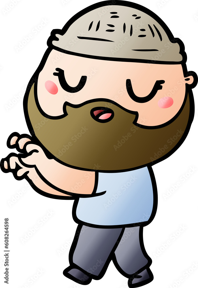 cartoon man with beard