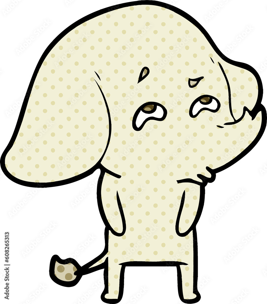 Obraz premium cartoon elephant remembering