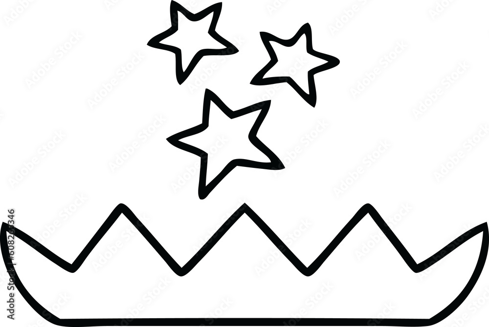 line drawing cartoon of a magic lotus flower line drawing cartoon of a magic lotus flower