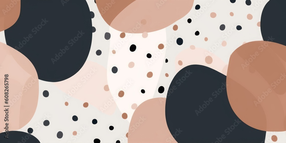 Minimalist trendy abstract polka dot pattern. Modern vector template for design, Generative AI