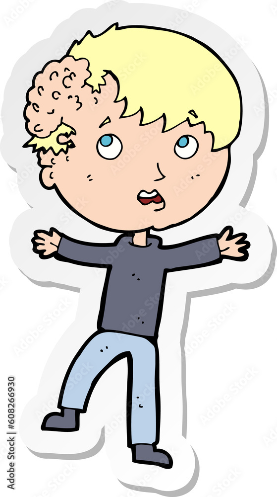 sticker of a cartoon medical emergency sticker of a cartoon medical emergency