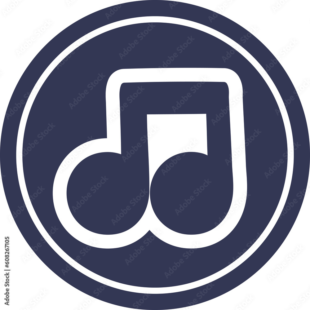 musical note circular icon symbol musical note circular icon symbol