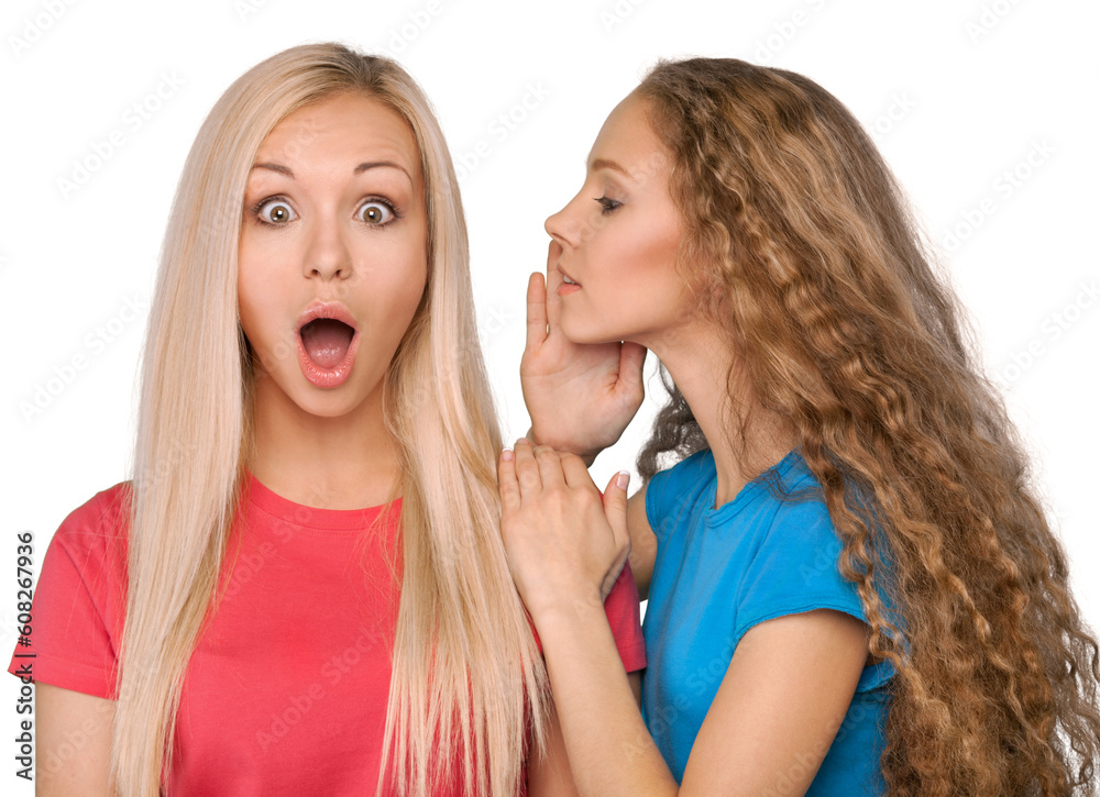 Portrait of Two Girlfriends , Sisters Gossiping Portrait of Two Girlfriends , Sisters Gossiping
