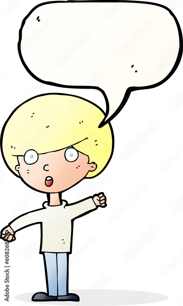 cartoon shocked boy with speech bubble cartoon shocked boy with speech bubble