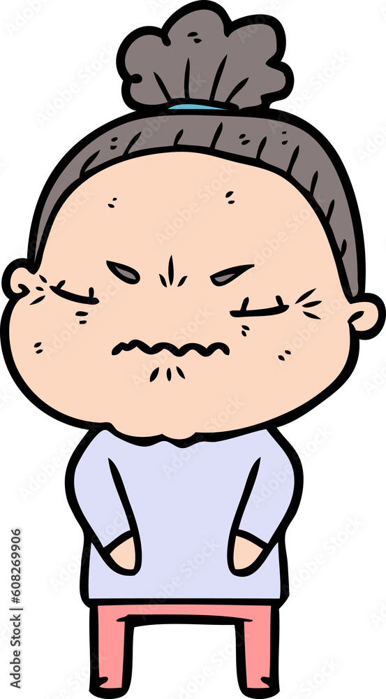 cartoon annoyed old lady cartoon annoyed old lady