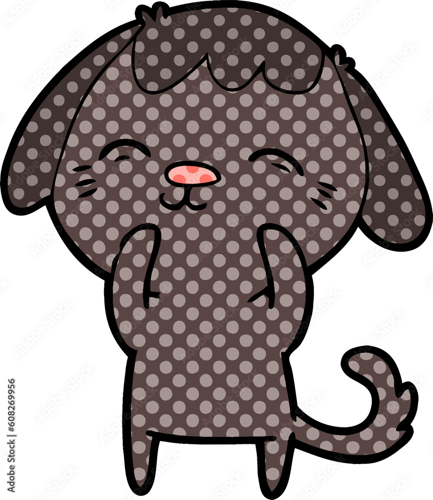 Fototapeta premium happy cartoon dog