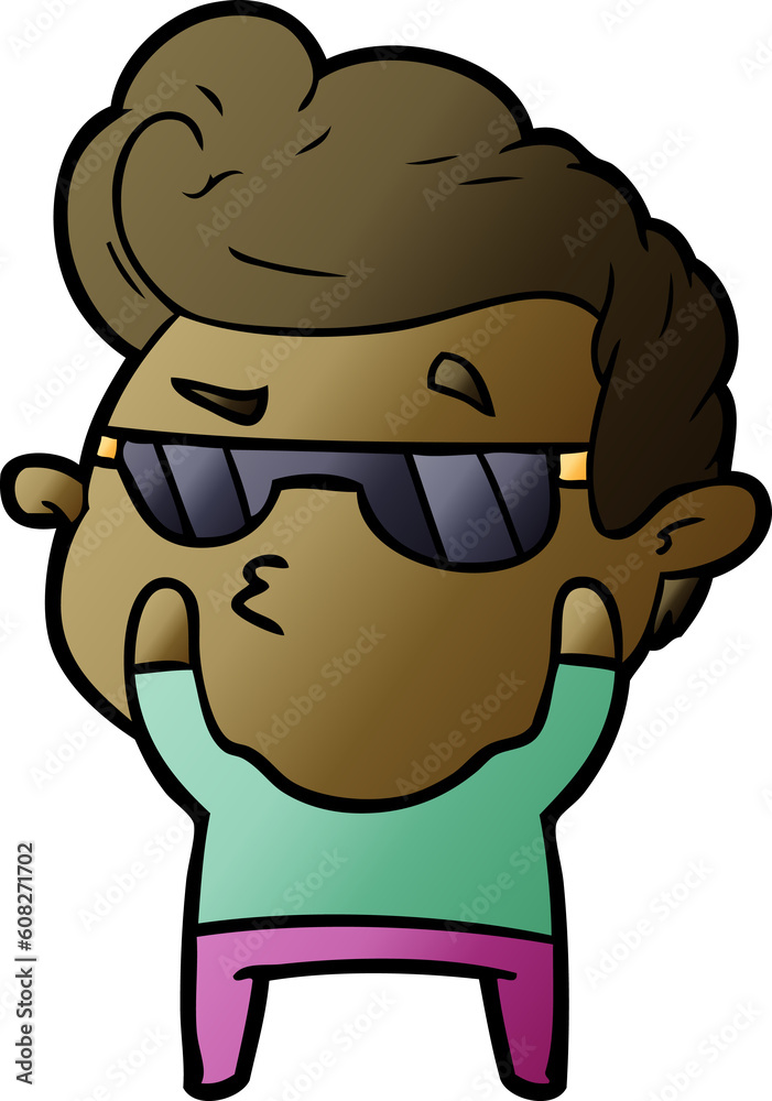 cartoon cool guy