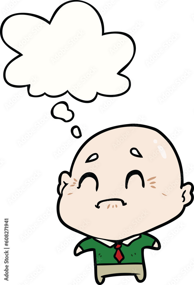 cartoon old man with thought bubble cartoon old man with thought bubble