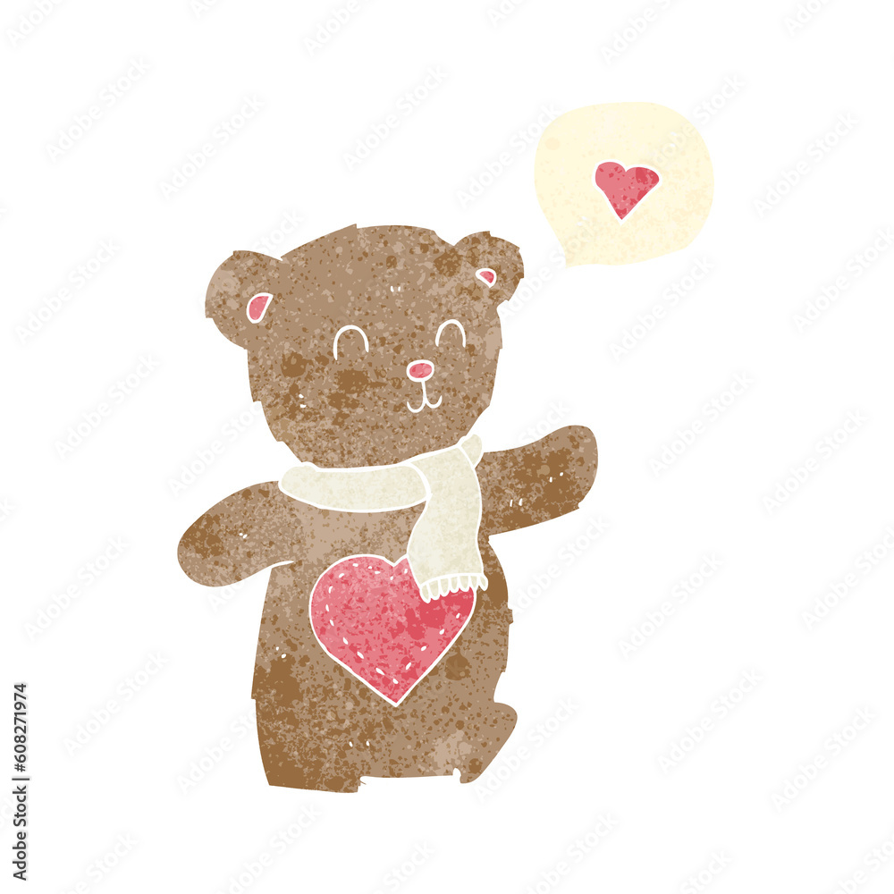 cartoon cute bear with love heart cartoon cute bear with love heart