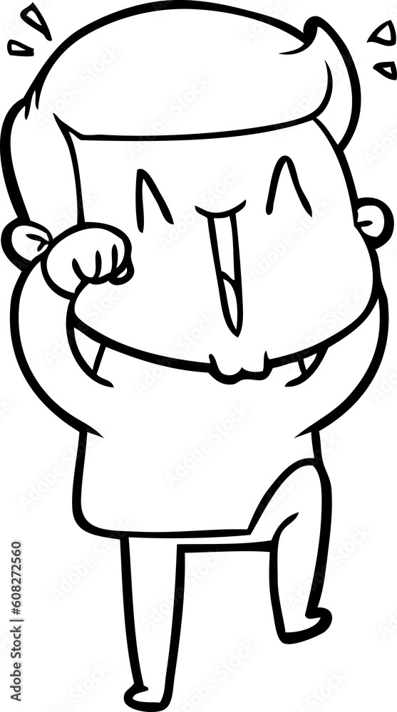 cartoon excited man cartoon excited man